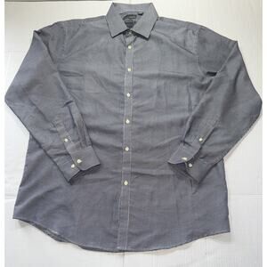 Black Label By Ruffini L 16-16 1/2 34/35 Slim Fit Button Down Diamond Pattern